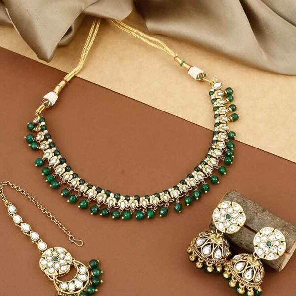 Buy Simran White Kundan Necklace Set