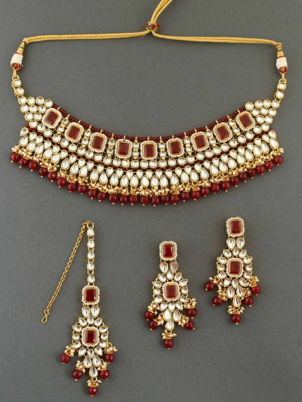 Yashika Ruby Kundan Choker Necklace Set