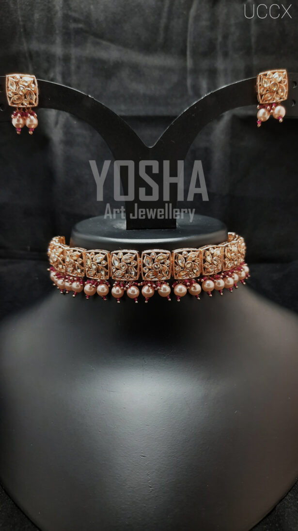 Buy Isla Ruby Gold Diamond Choker Necklace NK00042