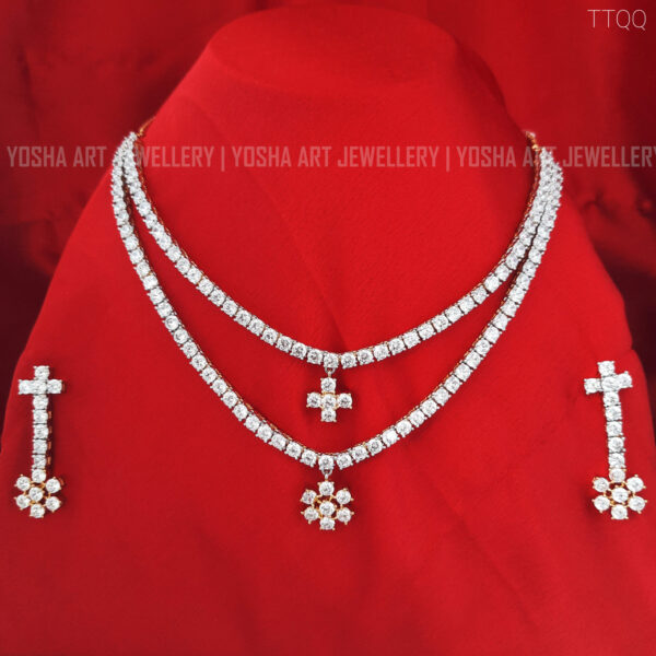 Buy Eliza American Diamond Layered Necklace NK0151