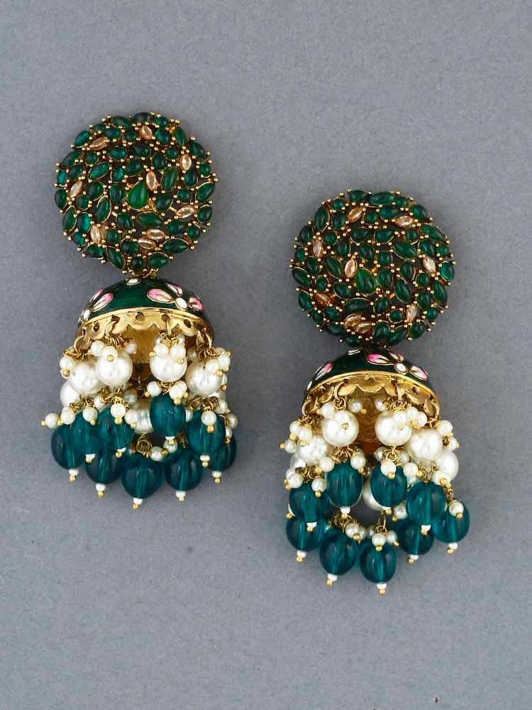 Tiny Square Green Emerald Cubic Zirconia Gold Green Earring Stud | eBay