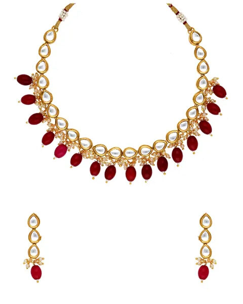 Buy Tara Ruby Delicate Kundan Necklace