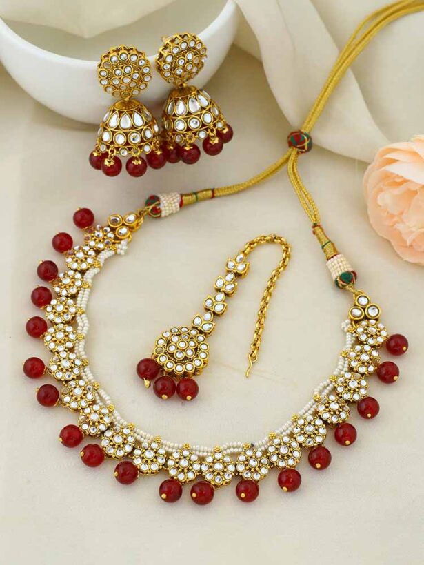 Buy Beni Ruby Necklace Set