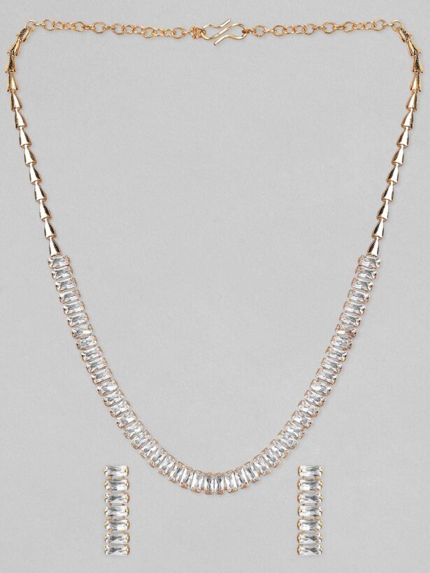 Buy Selvy Rose Gold Zirconia Necklace