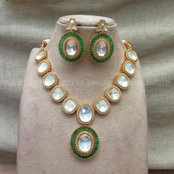 Buy Victorian Green Uncut Kundan Necklace